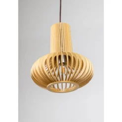 Trading Lighting Hanglampen|Tess 1-lichts Hanglamp hout bol