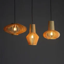 Trading Lighting Hanglampen|Tess 1-lichts Hanglamp hout bol