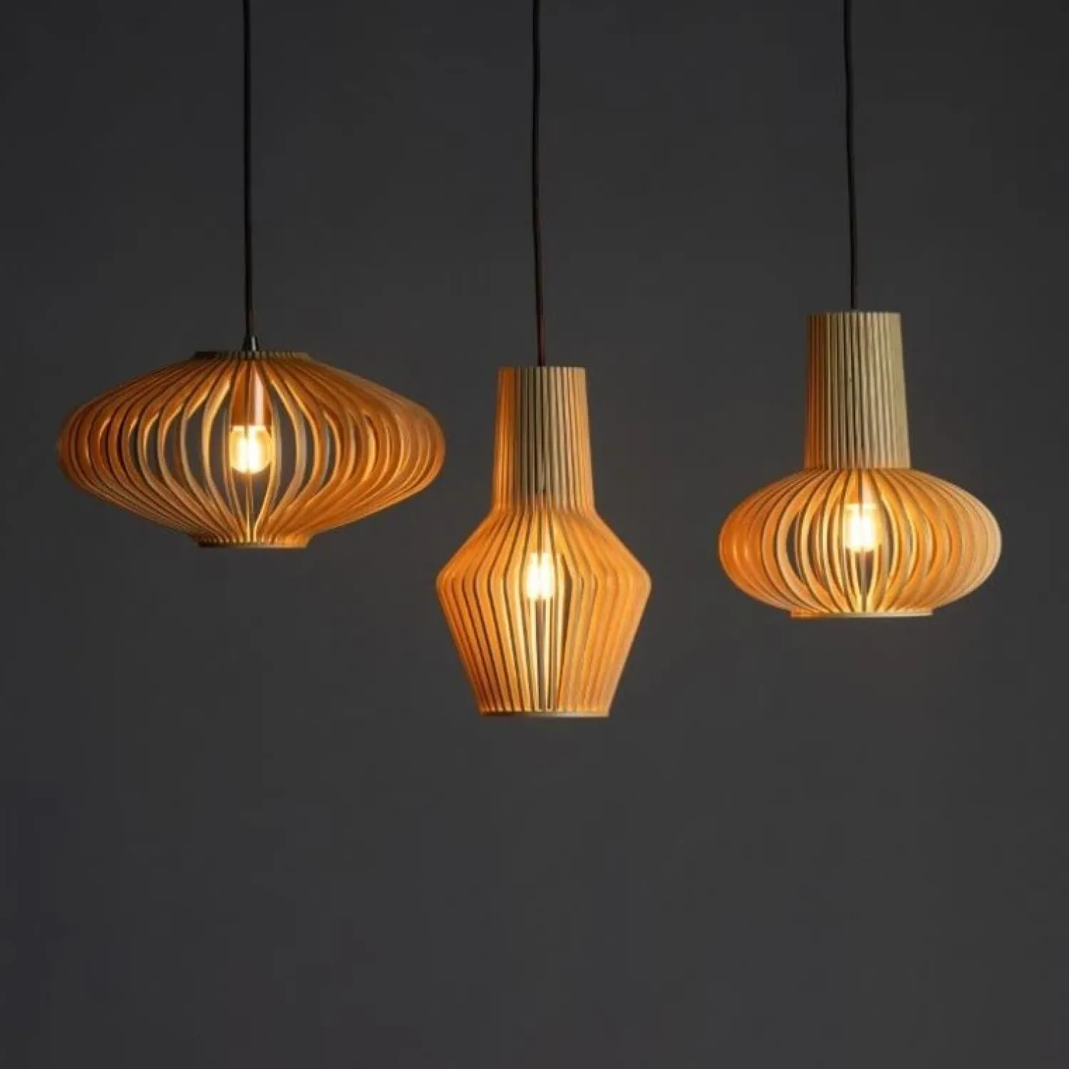 Trading Lighting Hanglampen|Tess 1-lichts Hanglamp hout langwerpig