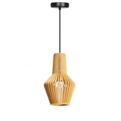 Trading Lighting Hanglampen|Tess 1-lichts Hanglamp hout langwerpig