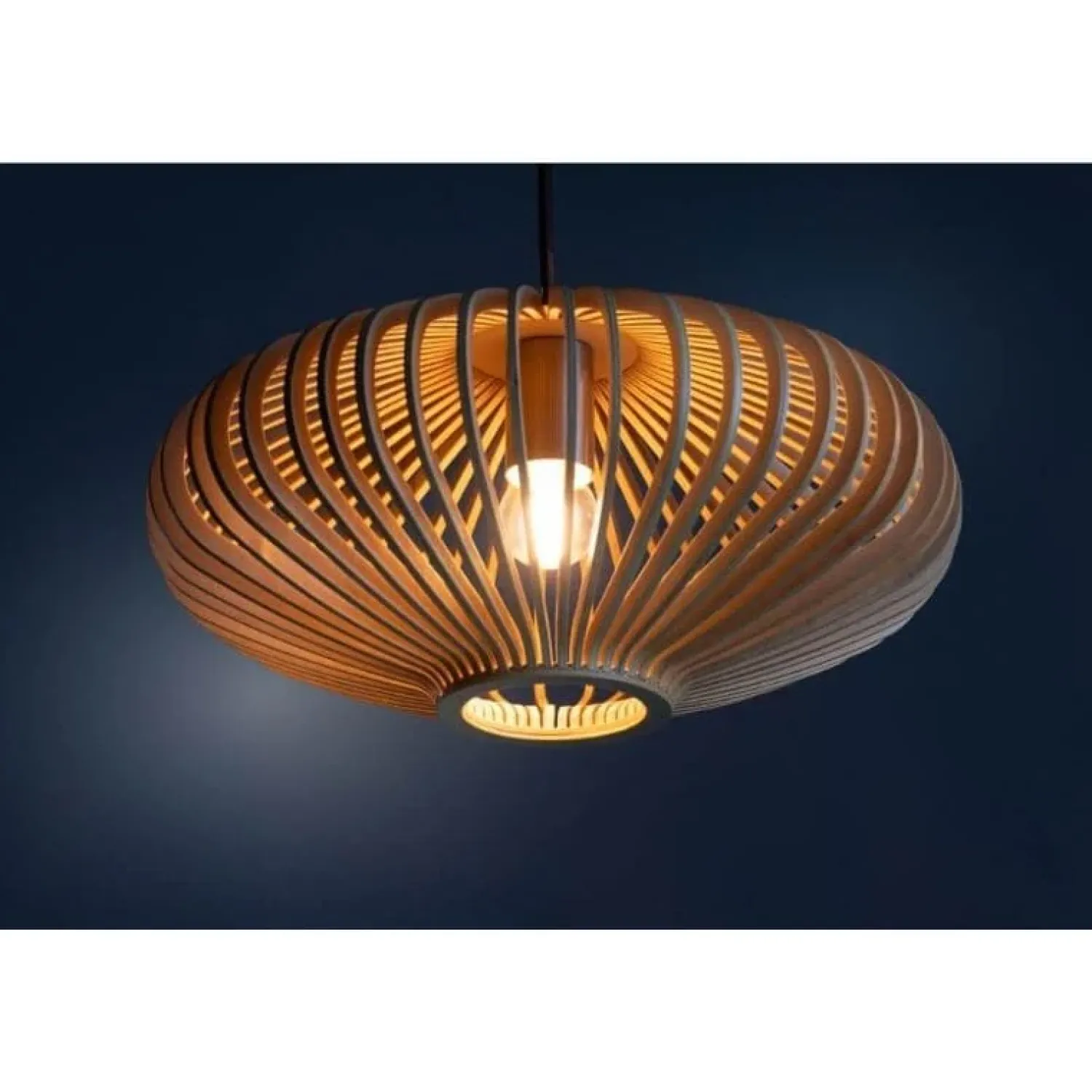 Trading Lighting Plafondlampen|Tess 1-lichts plafondlamp hout 30cm