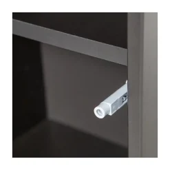 WOOOD Wandkasten|Industriele Kasten|Teun Wandkast smal Grenen zwart 44cm