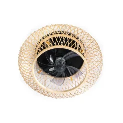 Trading Lighting Plafondlampen|The Fan 4-lichts Plafondventilator Bamboe
