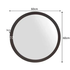 Furndea Spiegels|Thomas Spiegel rond Bruin 60cm