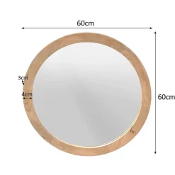 Furndea Spiegels|Thomas Spiegel rond Naturel 60cm