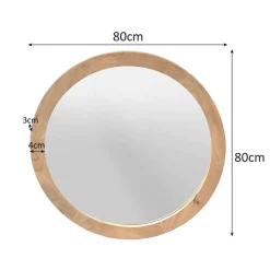 Furndea Spiegels|Thomas Spiegel rond Naturel 80cm