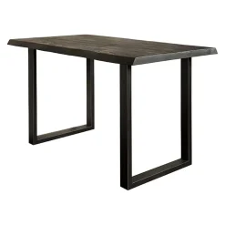 Tower living Eettafels|Tiago bartafel met U poot acacia hout zwart 140x90x95