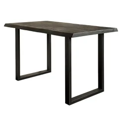 Tower living Eettafels|Tiago bartafel met U poot acacia hout zwart 160x90x95