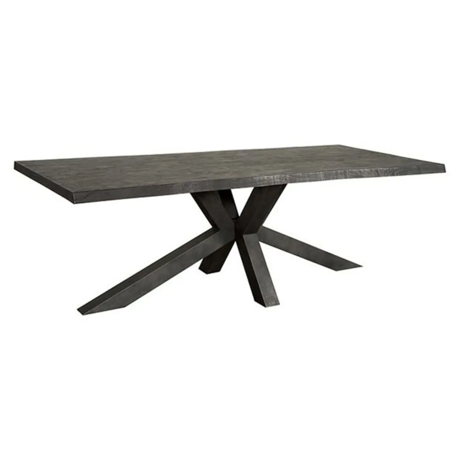 Tower living Eettafels|Tiago Eettafel met spinpoot rechthoek acacia hout zwart 200×100
