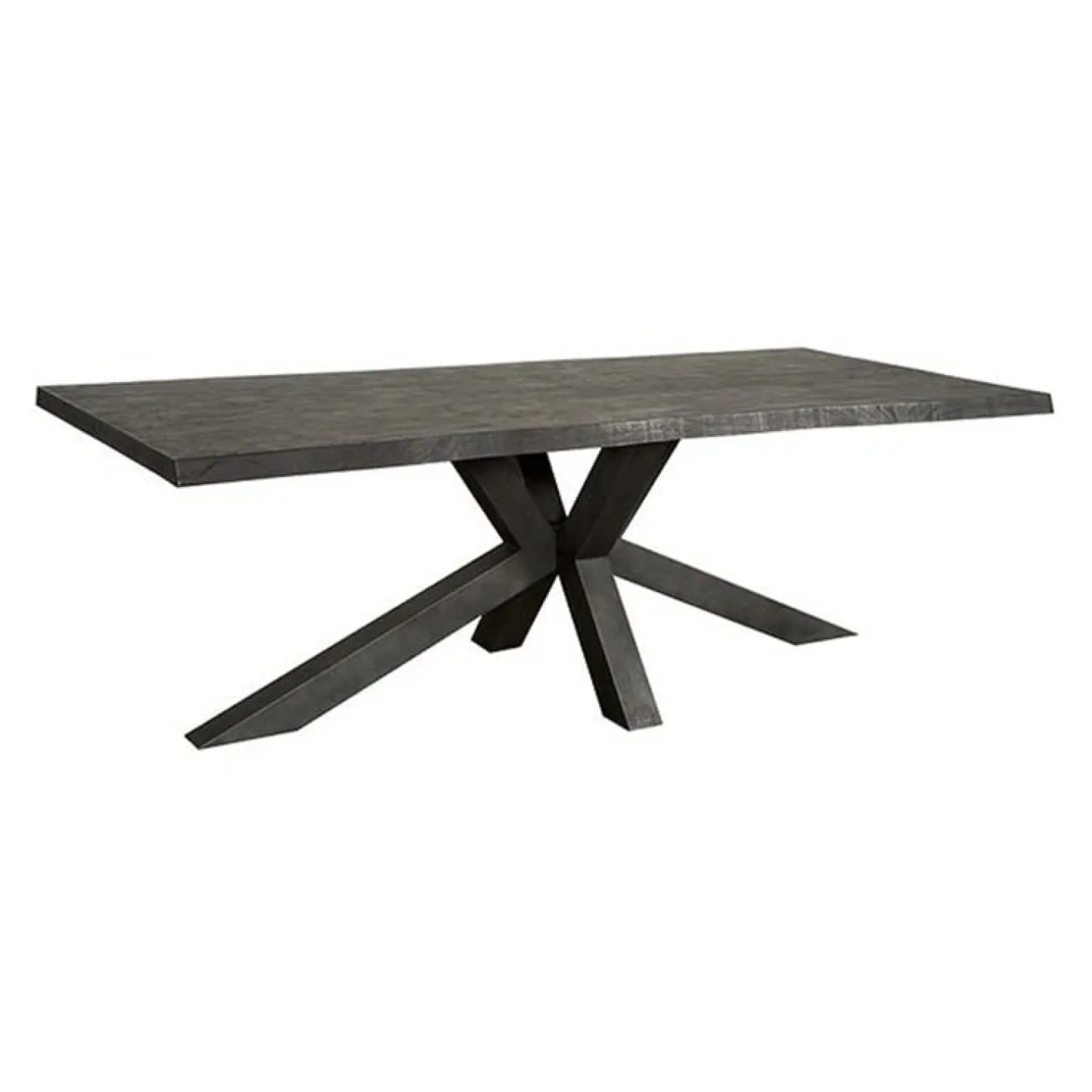 Tower living Eettafels|Tiago Eettafel met spinpoot rechthoek acacia hout zwart 260×100