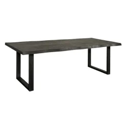 Tower living Eettafels|Tiago Eettafel met U poot rechthoek acacia hout zwart 220×100
