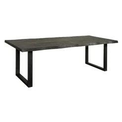 Tower living Eettafels|Tiago Eettafel met U poot rechthoek acacia hout zwart 240×100