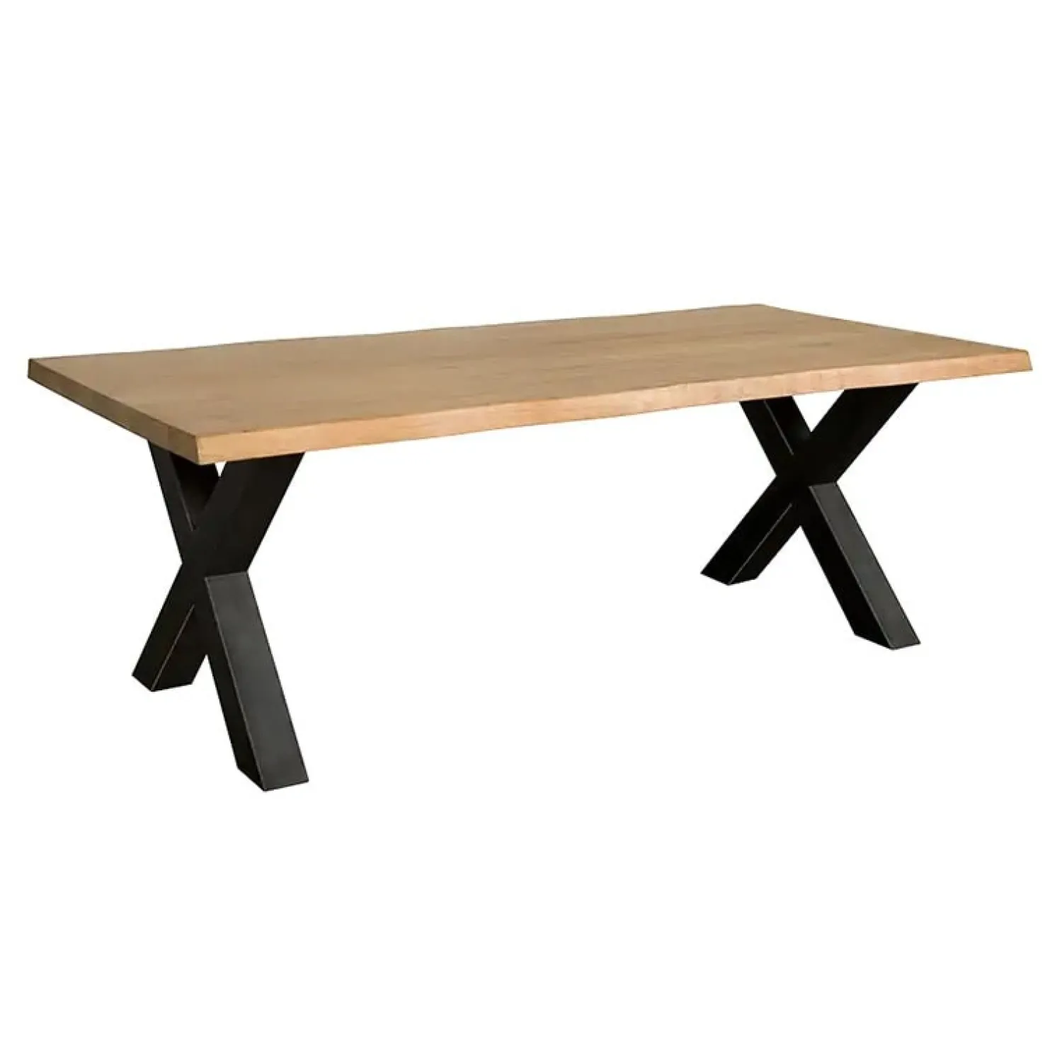 Tower living Eettafels|Tiago Eettafel met X poot rechthoek acacia hout naturel 240×100