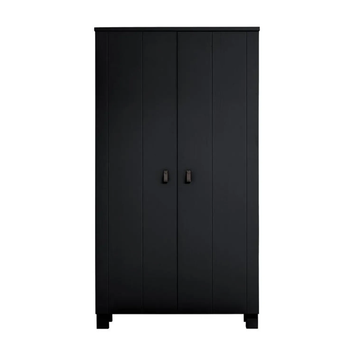 WOOOD Industriele Kasten|Kledingkasten|Ties Kledingkast Grenen Zwart 111cm