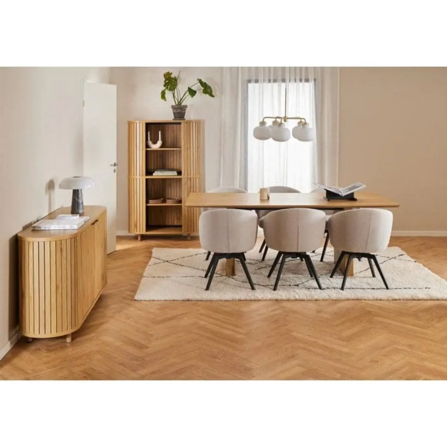 Nordhavn Dressoirs|Industriele Kasten|Tindra Dressoir Naturel 160cm