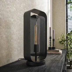 Kalfort Tafellampen|Tindy tafellamp industrieel artic zwart