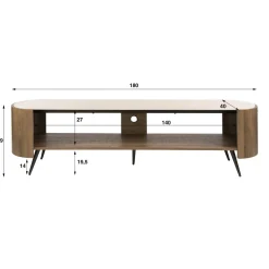 Kalfort Industriele Kasten|Tv Meubels|Tio Tv meubel Keramiek Hout 180cm