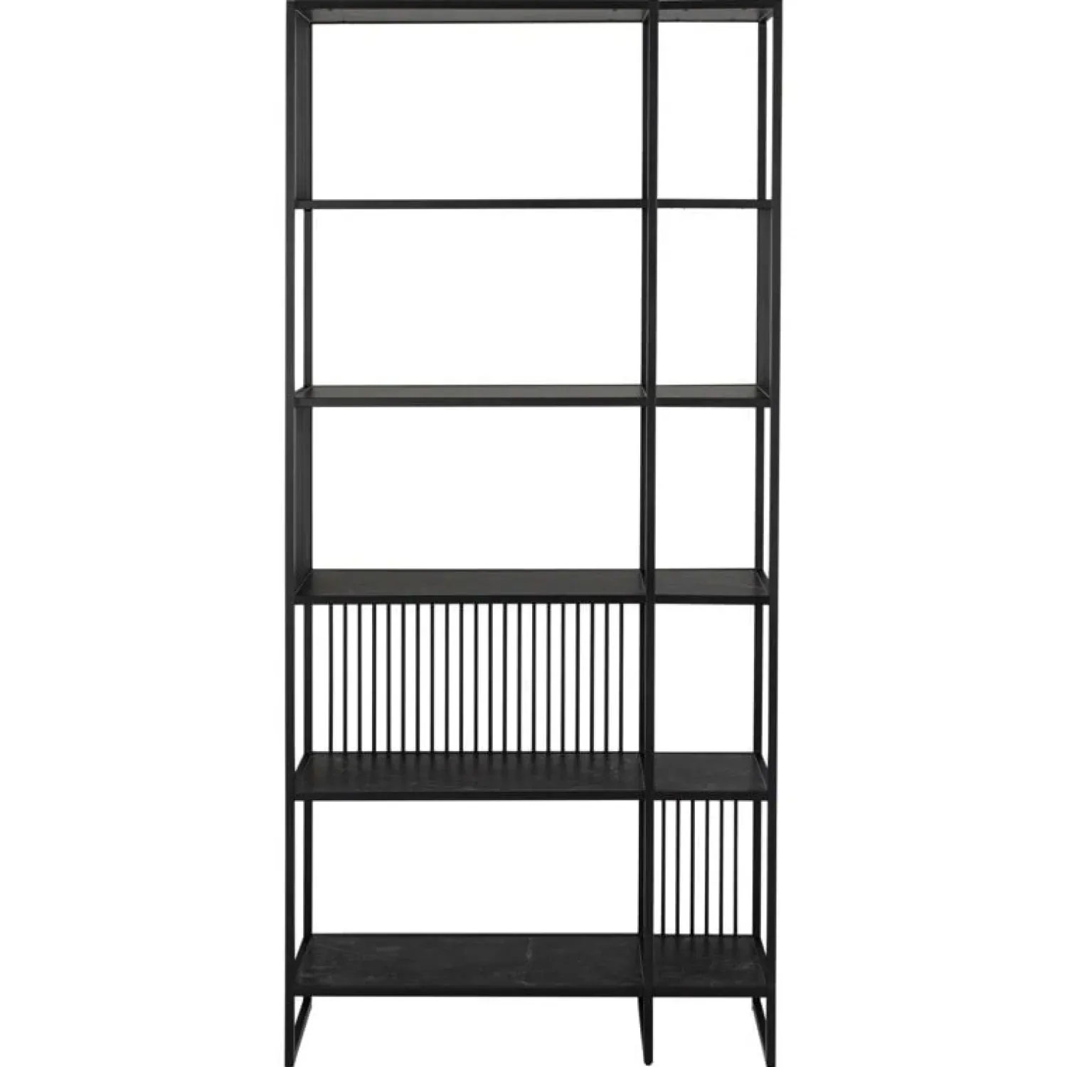 Nordhavn Boekenkasten|Industriele Kasten|Tissaro Boekenkast Hoog Zwart 85cm