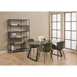 Nordhavn Boekenkasten|Industriele Kasten|Tissaro Boekenkast Hoog Zwart 120cm