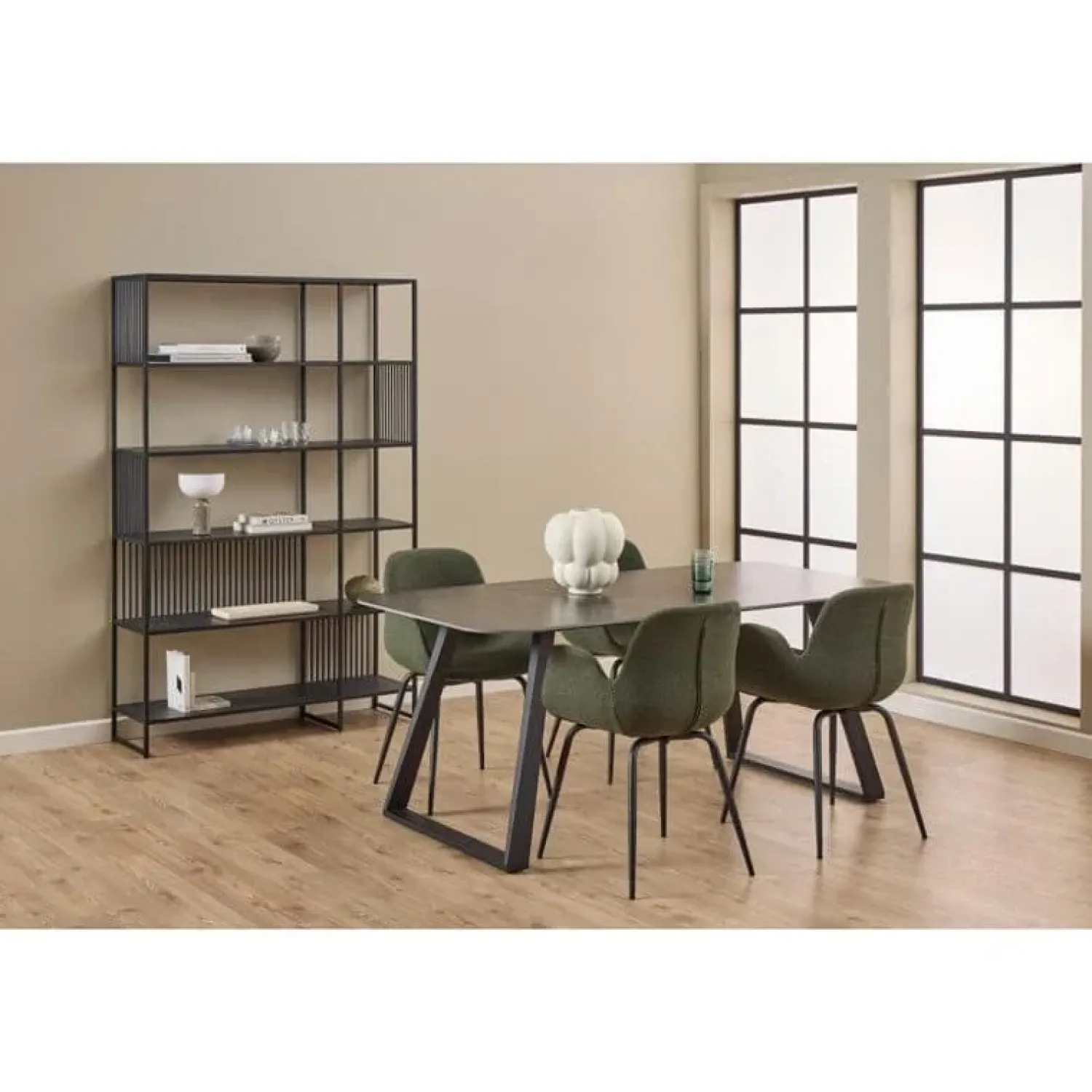 Nordhavn Boekenkasten|Industriele Kasten|Tissaro Boekenkast Hoog Zwart 120cm