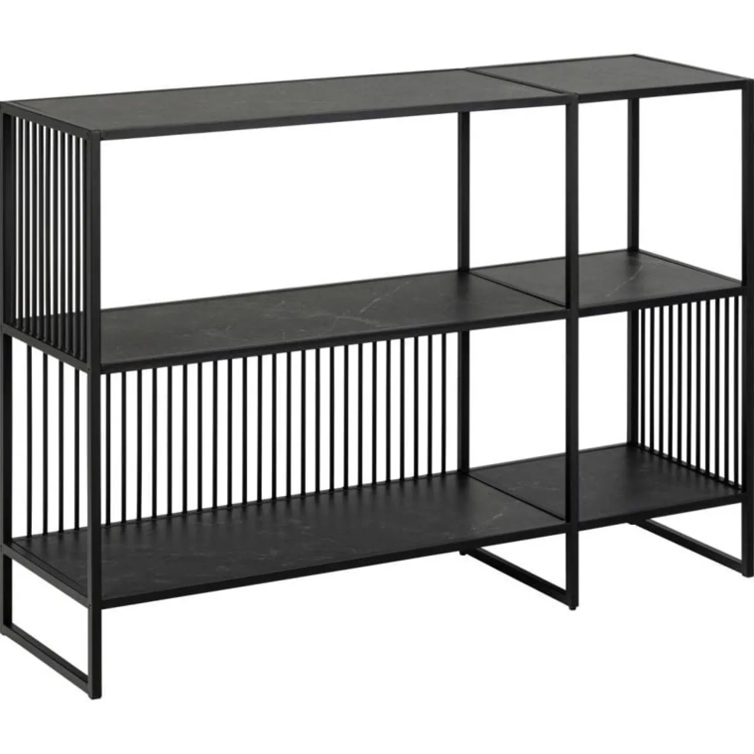 Nordhavn Boekenkasten|Industriele Kasten|Tissaro Boekenkast Laag Zwart 120cm