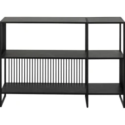 Nordhavn Boekenkasten|Industriele Kasten|Tissaro Boekenkast Laag Zwart 120cm