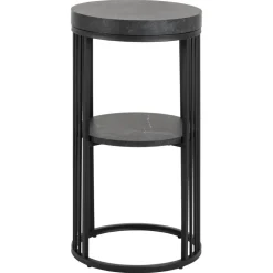 Nordhavn Nachtkastjes|Industriele Kasten|Tissaro Nachtkastje Zwart 35cm
