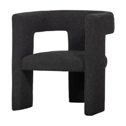 WOOOD Fauteuils|Tiwa Fauteuil Boucle Donkergrijs