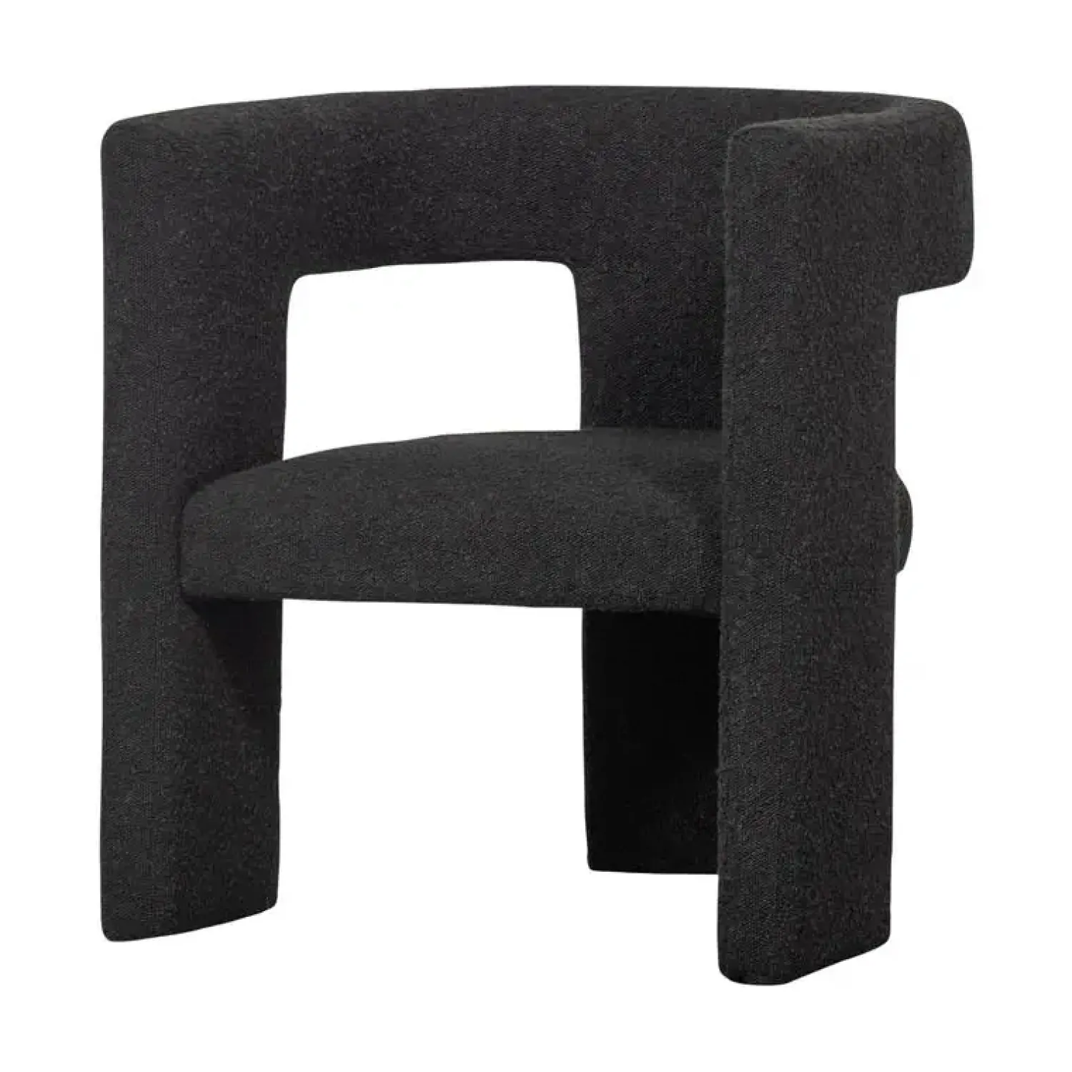 WOOOD Fauteuils|Tiwa Fauteuil Boucle Donkergrijs