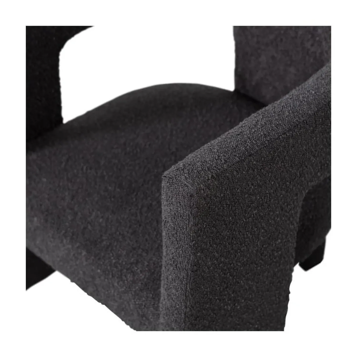 WOOOD Fauteuils|Tiwa Fauteuil Boucle Donkergrijs