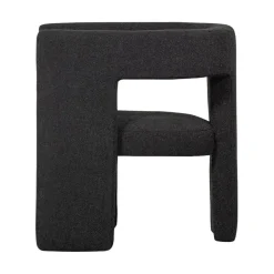 WOOOD Fauteuils|Tiwa Fauteuil Boucle Donkergrijs
