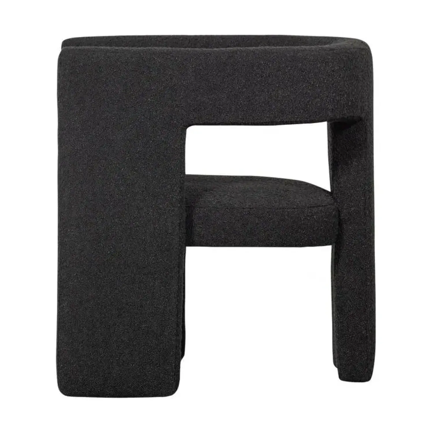 WOOOD Fauteuils|Tiwa Fauteuil Boucle Donkergrijs
