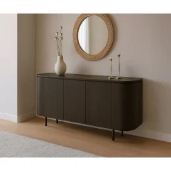 Livingfurn Dressoirs|Industriele Kasten|Tobago Dressoir Espresso eiken 170cm