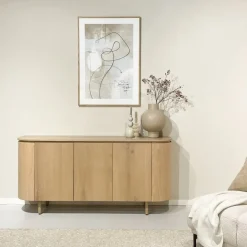 Livingfurn Dressoirs|Industriele Kasten|Tobago Dressoir naturel eiken 170cm