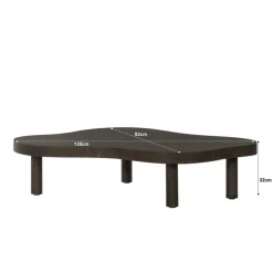 Livingfurn Salontafels|Tobago Salontafel organisch Espresso eiken 135cm