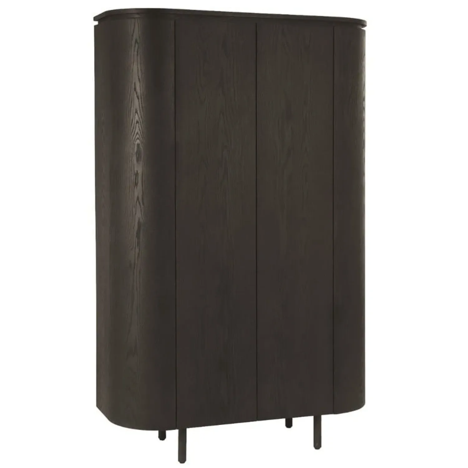 Livingfurn Wandkasten|Industriele Kasten|Tobago Wandkast hoog Espresso eiken 180cm