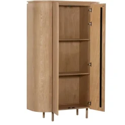 Livingfurn Wandkasten|Industriele Kasten|Tobago Wandkast hoog naturel eiken 180cm