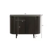 Livingfurn Dressoirs|Industriele Kasten|Tobago Wandkast laag Espresso eiken 115cm