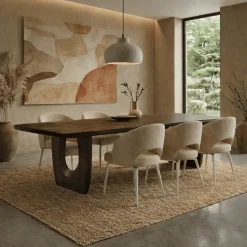 Mysons Eettafels|Tobias Eetkamertafel Walnoot 240cm