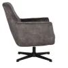 Label51 Fauteuils|Toby Draai fauteuil Antraciet velours