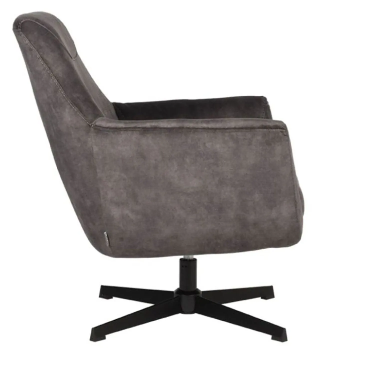 Label51 Fauteuils|Toby Draai fauteuil Antraciet velours