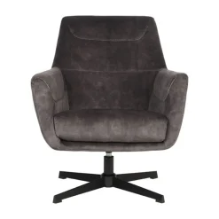Label51 Fauteuils|Toby Draai fauteuil Antraciet velours