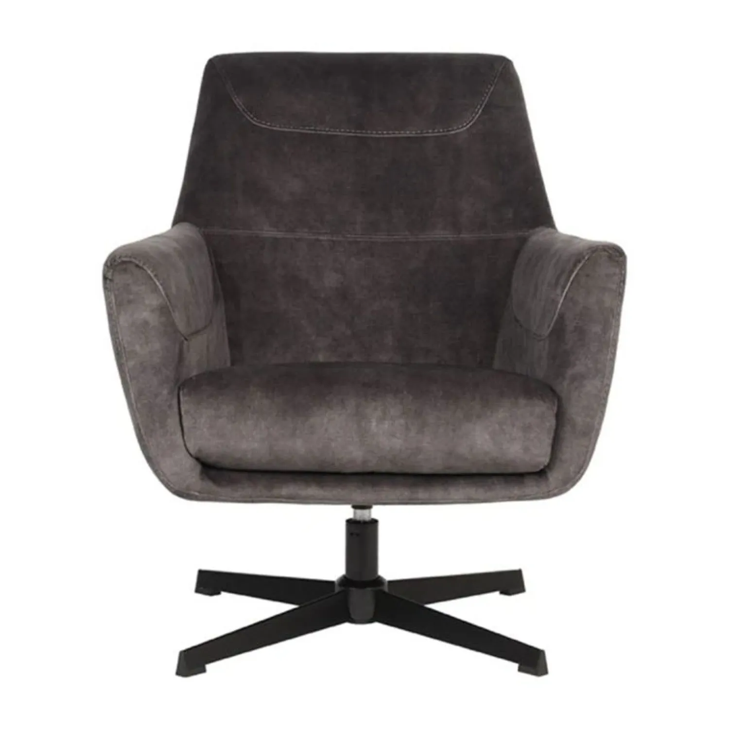 Label51 Fauteuils|Toby Draai fauteuil Antraciet velours