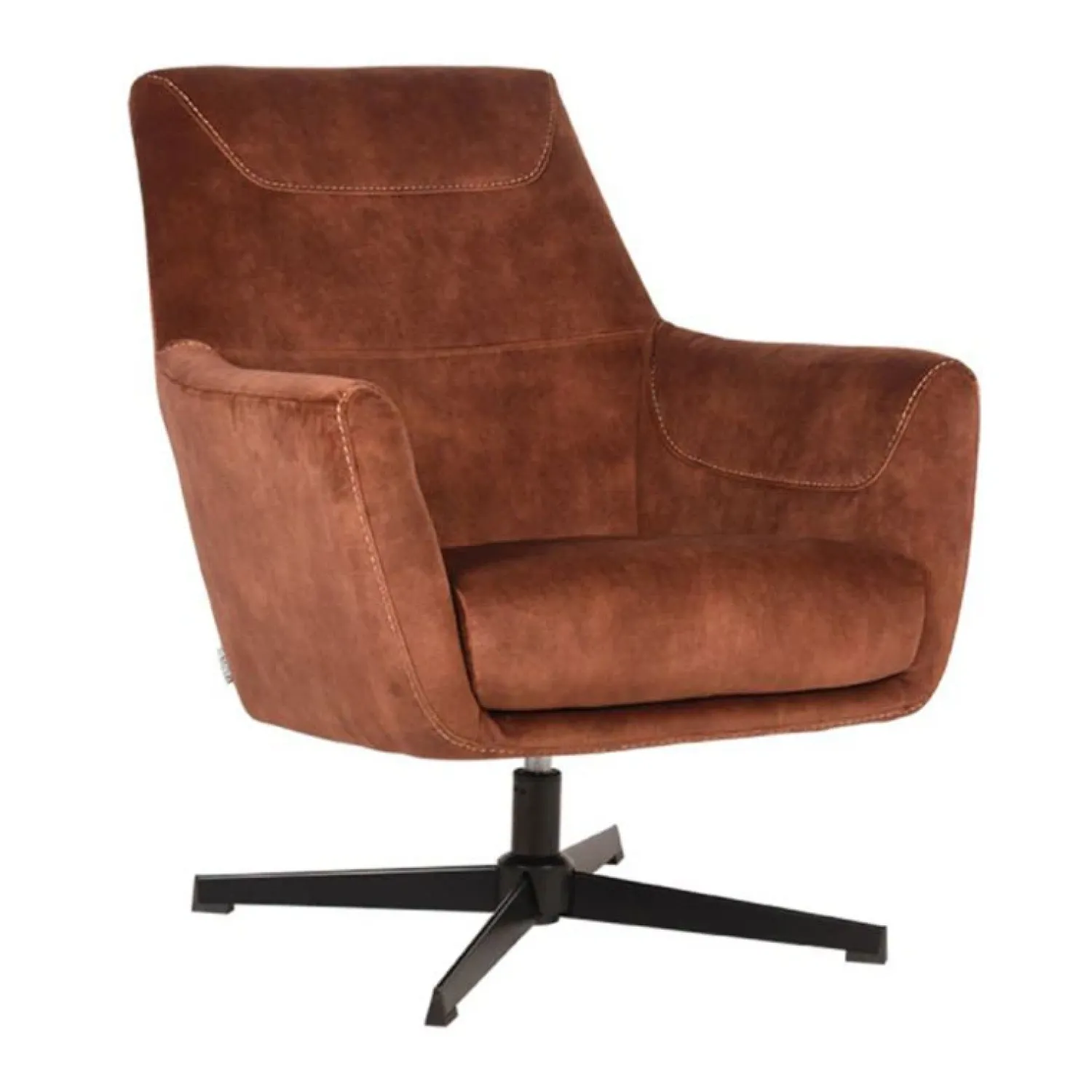Label51 Fauteuils|Toby Draai fauteuil Rust velours