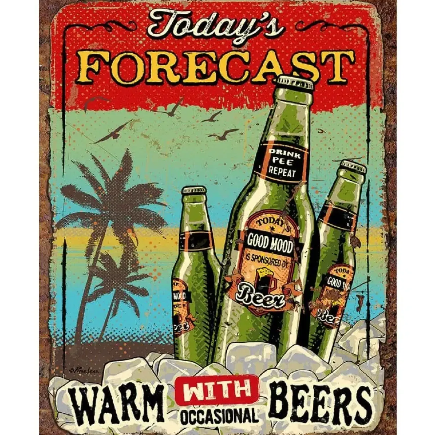Metal Signs Metalen Borden|Todays forecast Beers metalen bord