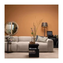 WOOOD Industriele Kasten|Nachtkastjes|Toma Bijzettafel Mangohout Zwart 40cm