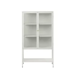 LykkeHome Vitrinekasten|Industriele Kasten|Tommy Vitrinekast Greige 90cm