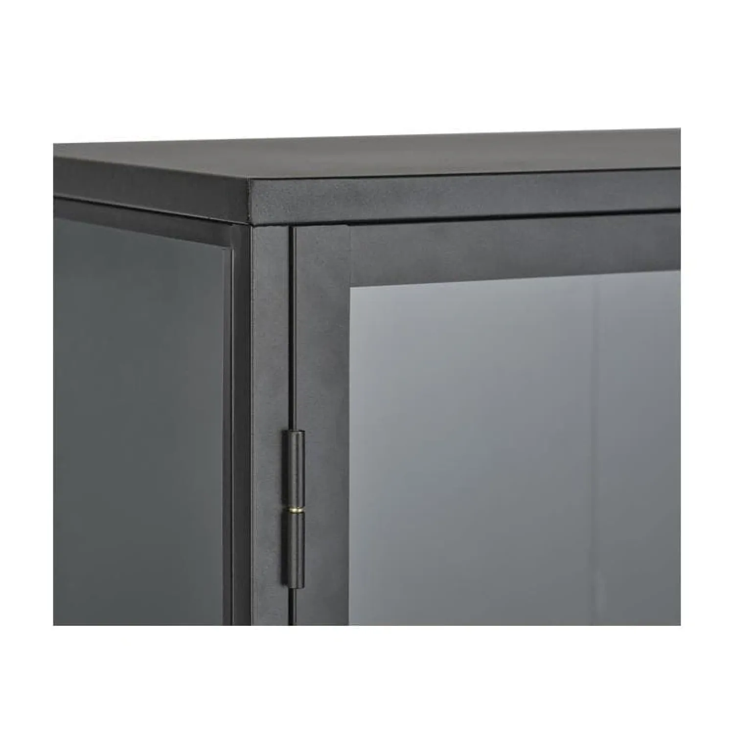 LykkeHome Vitrinekasten|Industriele Kasten|Tommy Vitrinekast Zwart 90cm