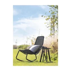 WOOOD Tuinstoelen|Tom Tuin Schommelstoel Zwart