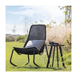 WOOOD Tuinstoelen|Tom Tuin Schommelstoel Zwart